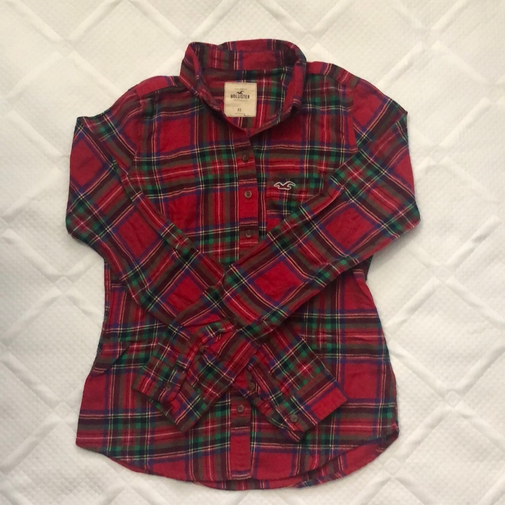Hollister Stewart Plaid Flannel Top